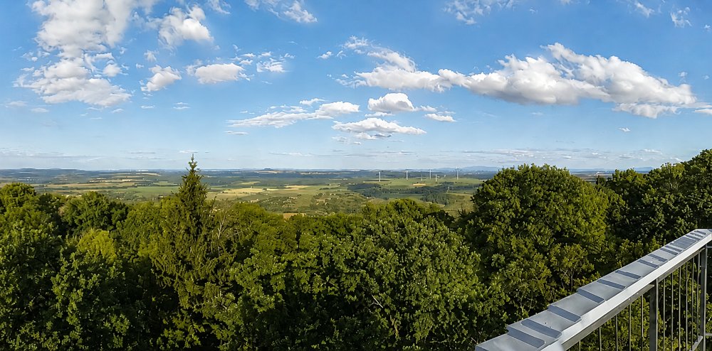 Abendstimmung in Sohland am Rotstein Ausblick Aussichtsturm Sohland am Rotstein
