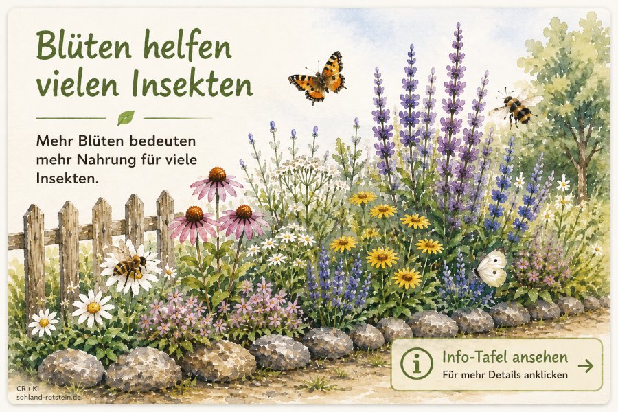 Bl�ten helfen vielen Insekten