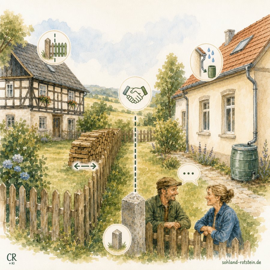 Grundst�cksgrenze und Nachbarschaft