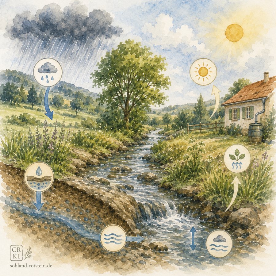 Schema Wasserstand kleine Bäche
