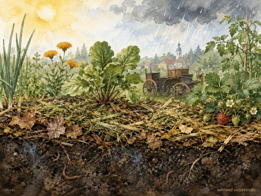 Mulch und Feuchtigkeit halten
